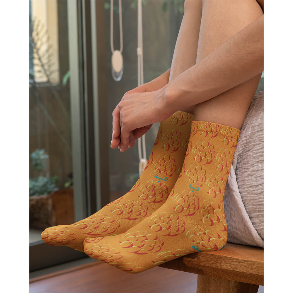 Mera Mera Devil Fruit Pattern Socks