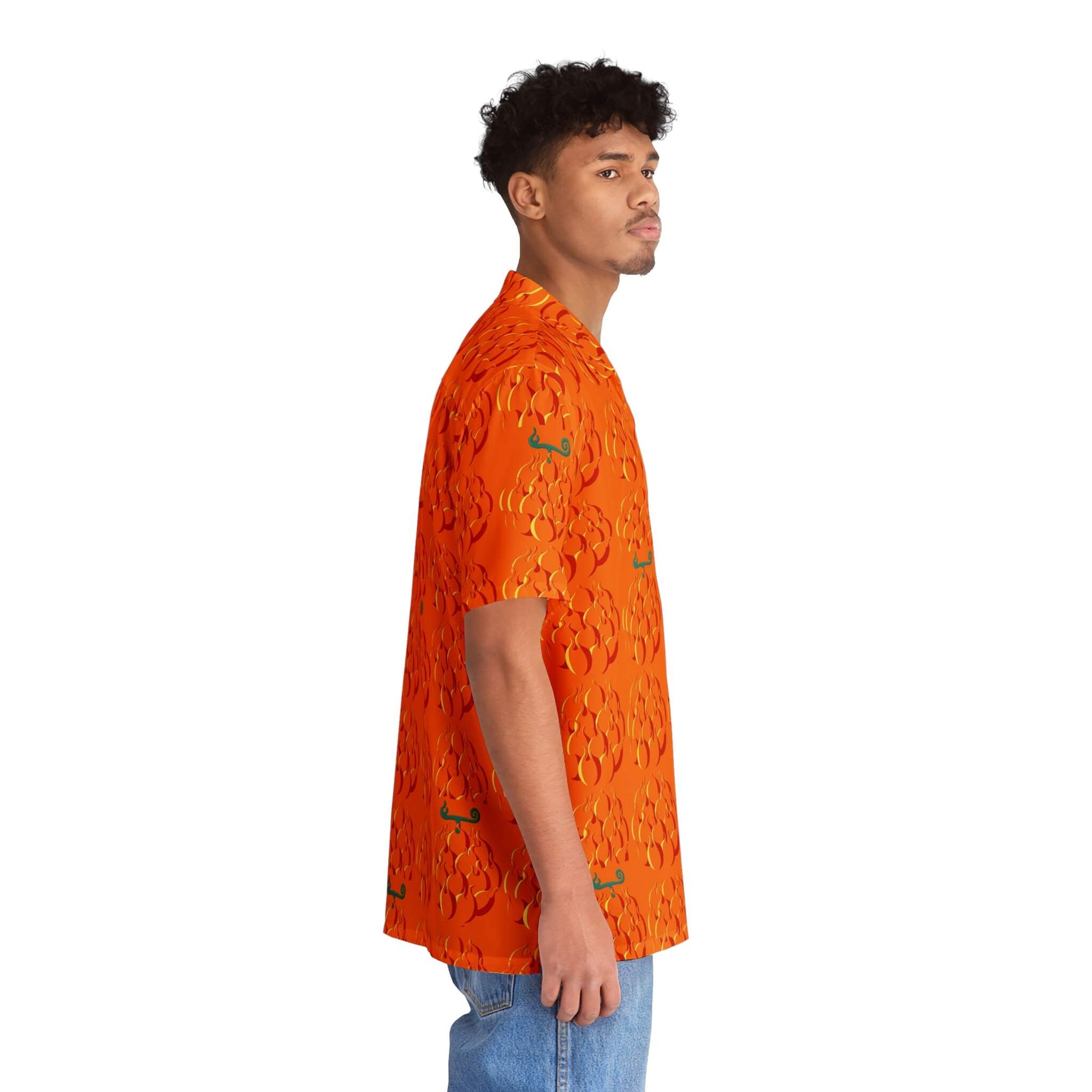 Mera Mera no Mi Devil Fruit Pattern Hawaiian Shirt