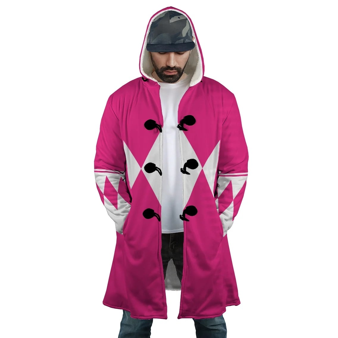 MTG Pink Ranger Hooded Dream Cloak Coat