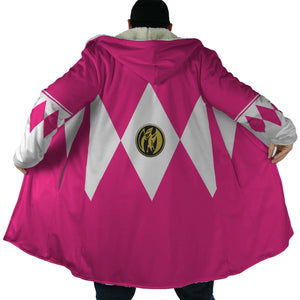 Mighty Pink Power Ranger Hooded Cloak Coat