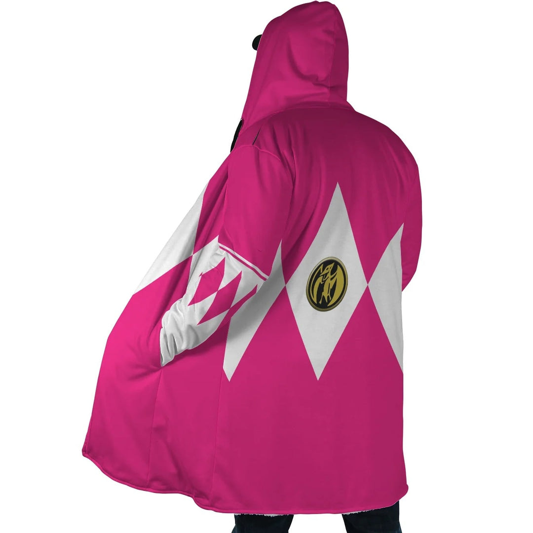 Mighty Pink Power Ranger Hooded Cloak Coat