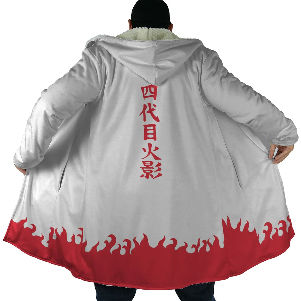 Fourth Shinobi Chief Minato Hooded Fleece Coat