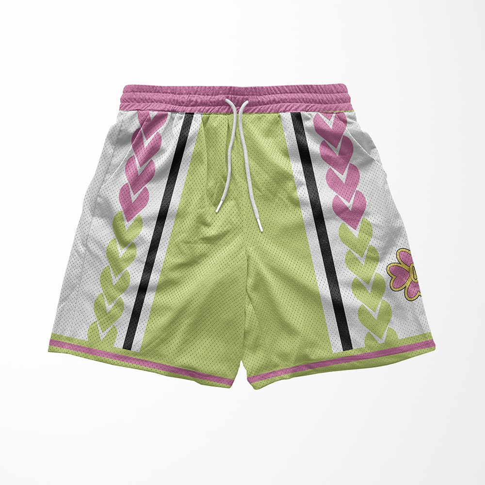 Love Pillar Color Fusion Mesh shorts