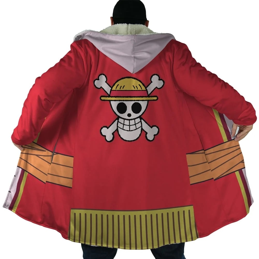 Luffy Anniversary Jolly Roger Edition Hooded Cloak Coat