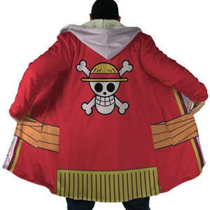 Luffy Anniversary Jolly Roger Edition Hooded Cloak Coat