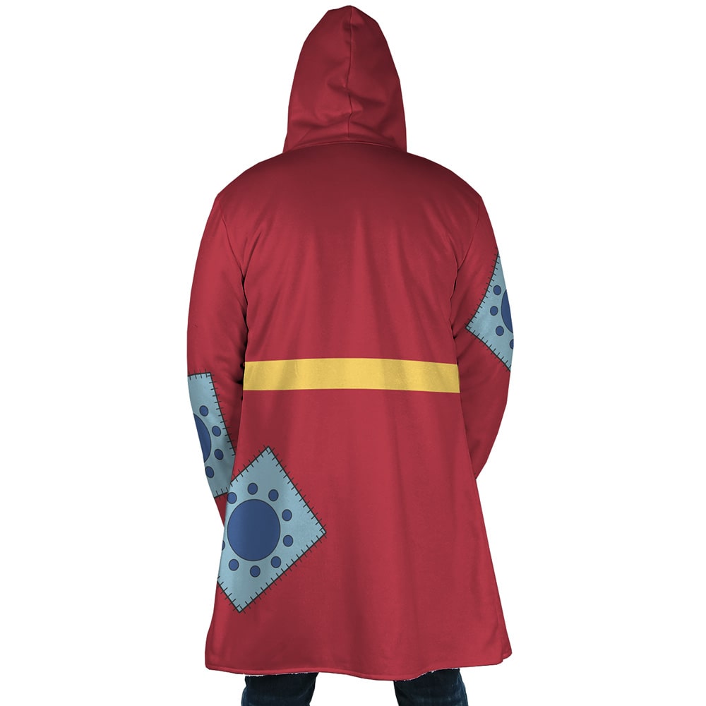 Luffy Wano Pattern One Piece Hooded Cloak Coat