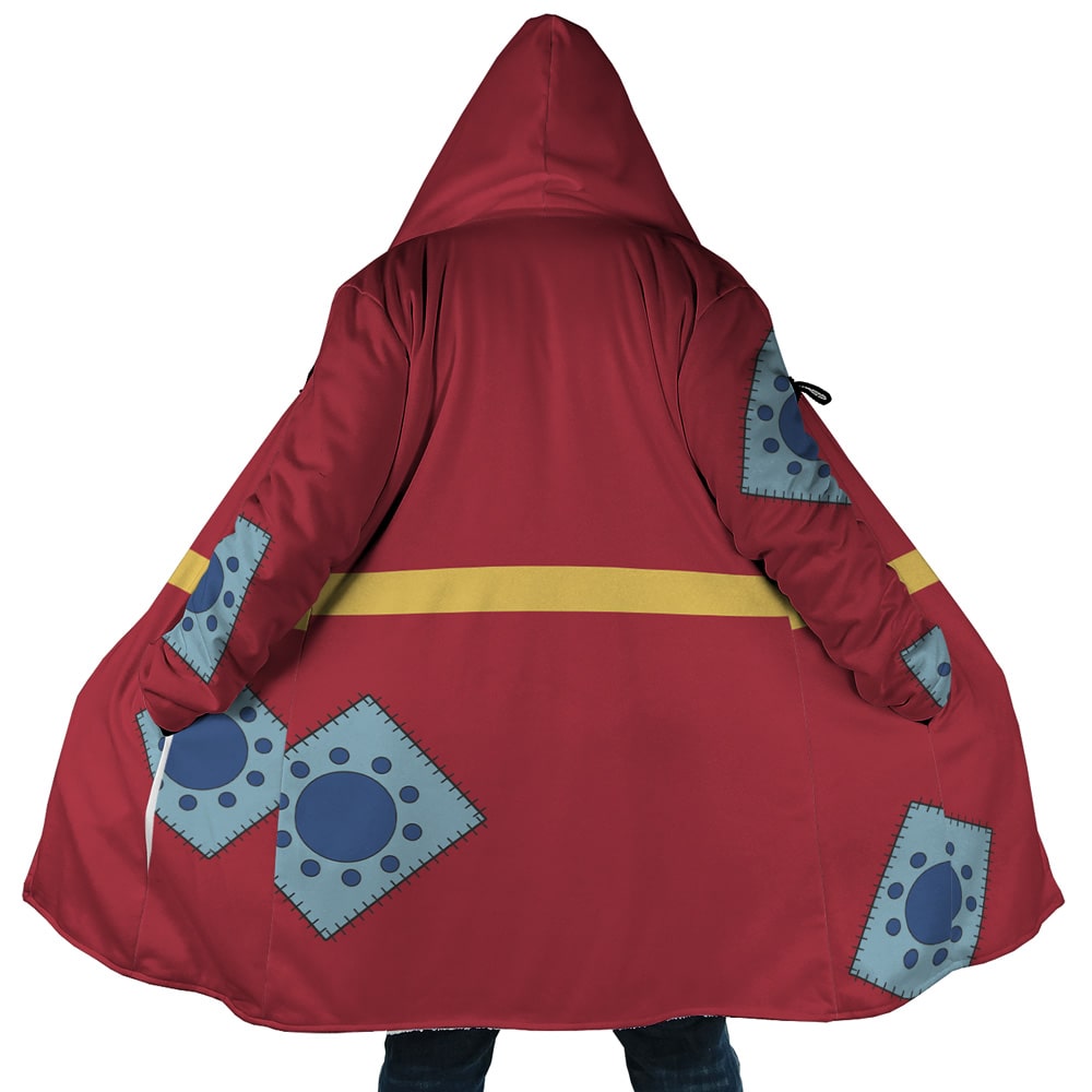 Luffy Wano Pattern One Piece Hooded Cloak Coat