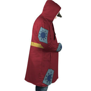 Luffy Wano Pattern One Piece Hooded Cloak Coat