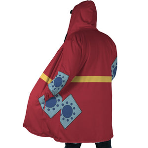 Luffy Wano Pattern One Piece Hooded Cloak Coat