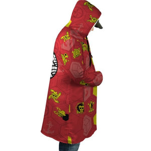 Mugiwara Jolly Roger AOP Hooded Cloak Coat