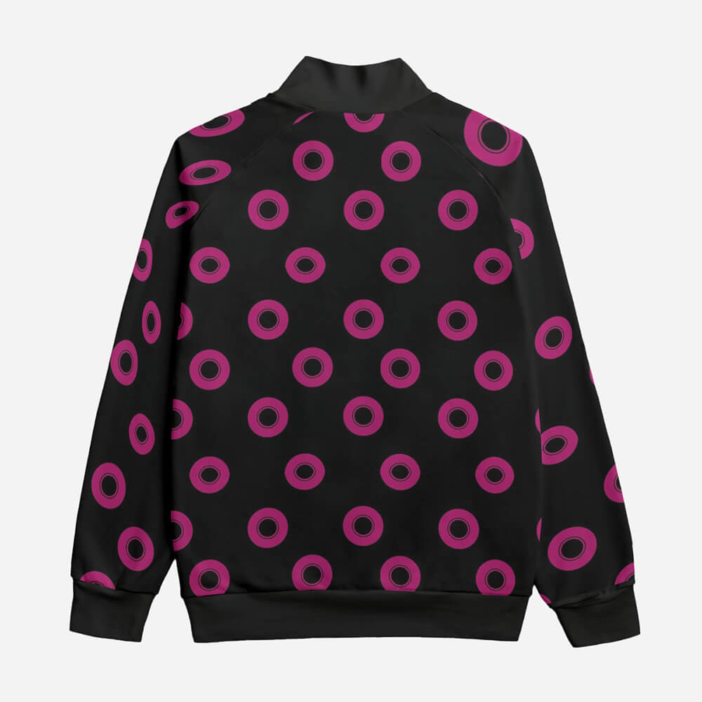 Meloe Beetles Pink Pattern Collar Up Jacket
