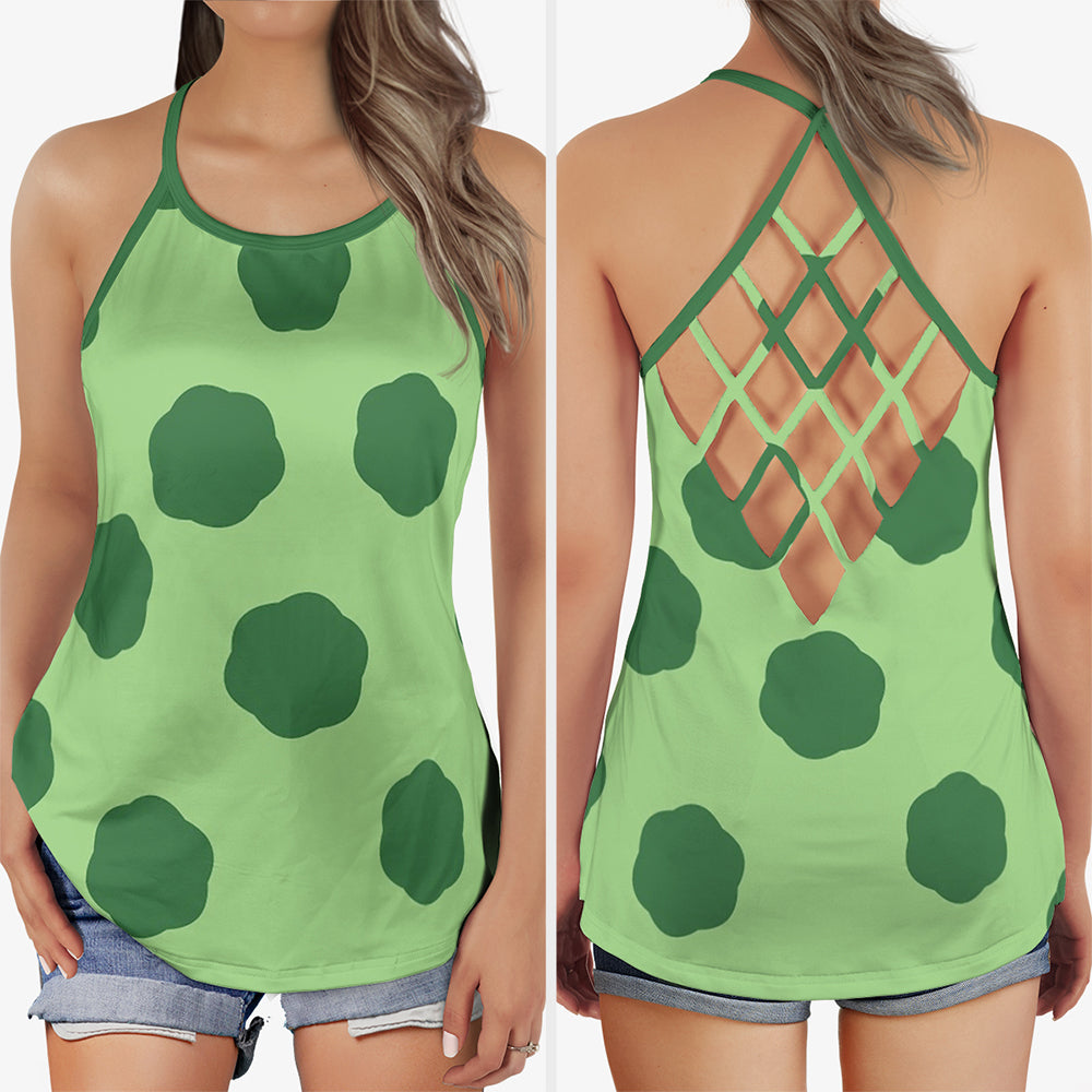 Nami Arlong Park Fish Island Criss Cross Tank Top