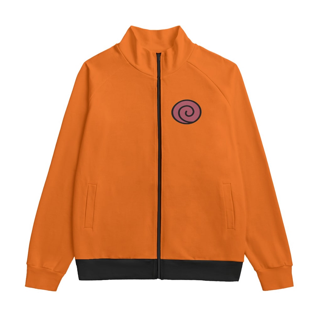 Uzumaki Emblem Brushed Collar Up Jacket