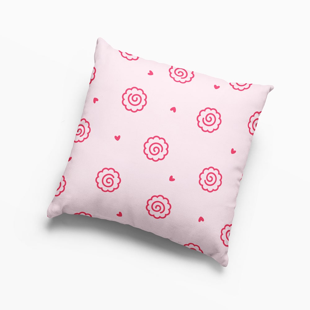 Kamaboko Fishcake Hearts Fusion Throw Pillow