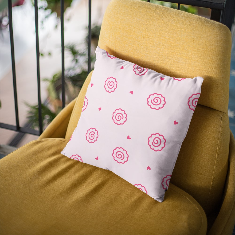 Kamaboko Fishcake Hearts Fusion Throw Pillow