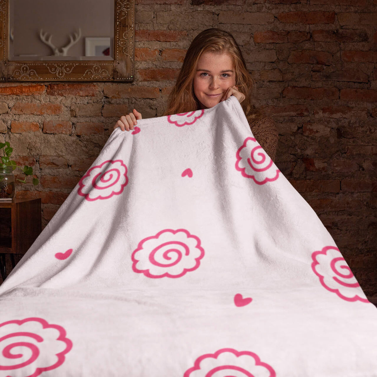 Kamaboko Fishcake Hearts Fusion Blanket
