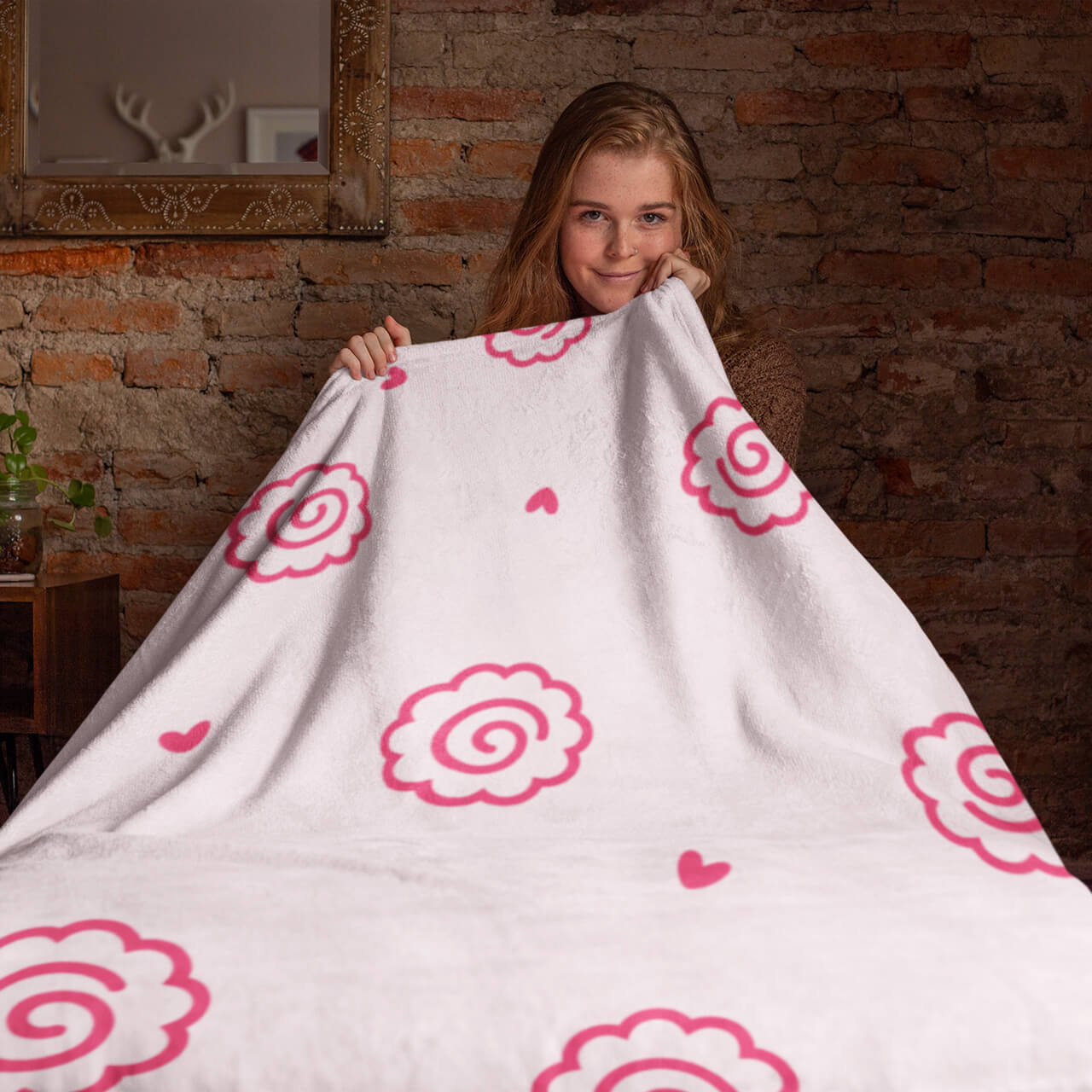 Kamaboko Fishcake Hearts Fusion Blanket