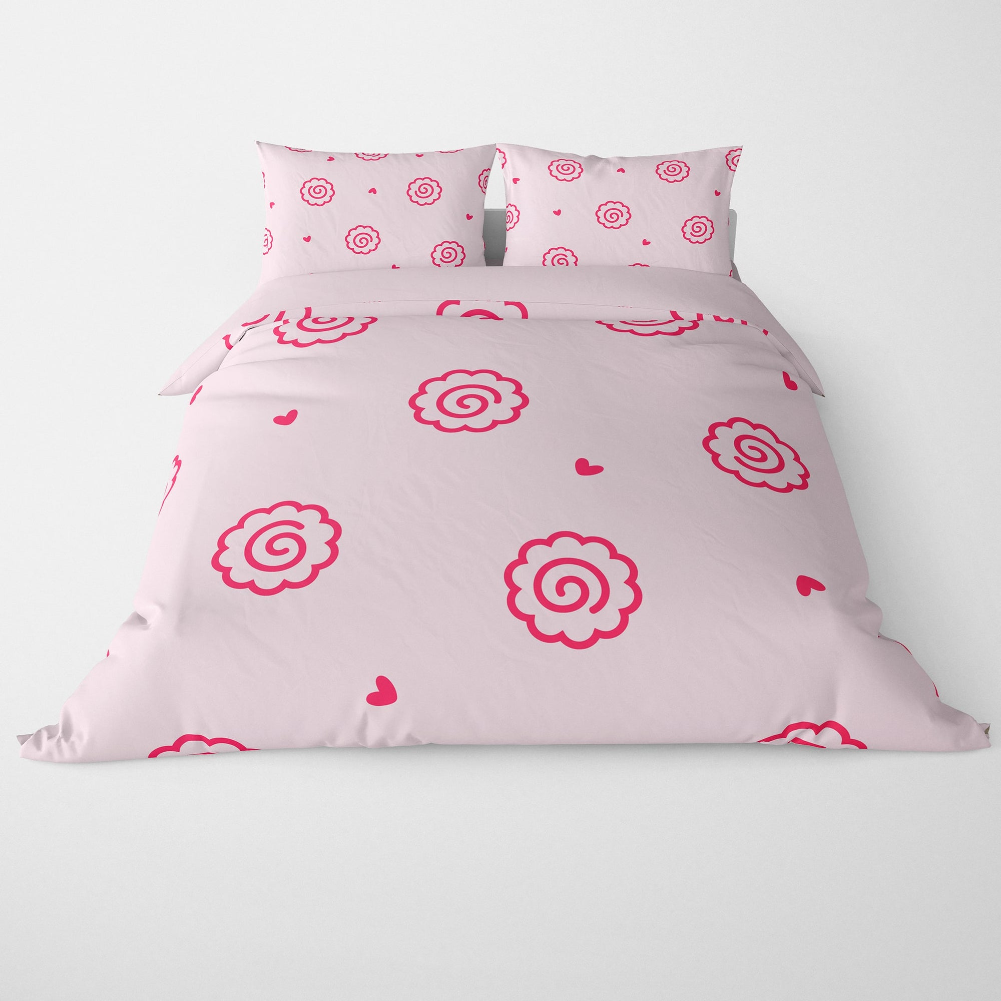 Kamaboko Fishcake Hearts Fusion Duvet Cover Bedding