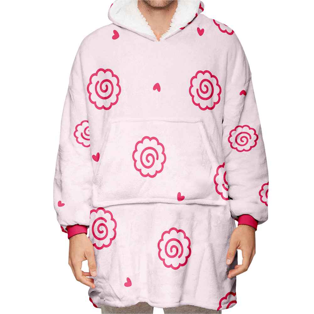 Kamaboko Fishcake Hearts Fusion Oodie Blanket Hoodie