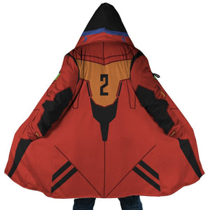 Neon Genesis Evangelion Asuka Unit 02 Hooded Cloak Coat