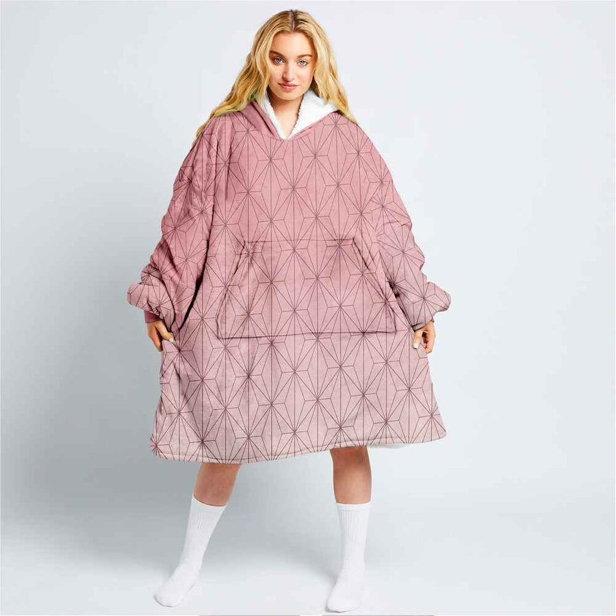 Nez Classic Pattern Oodie Blanket Hoodie