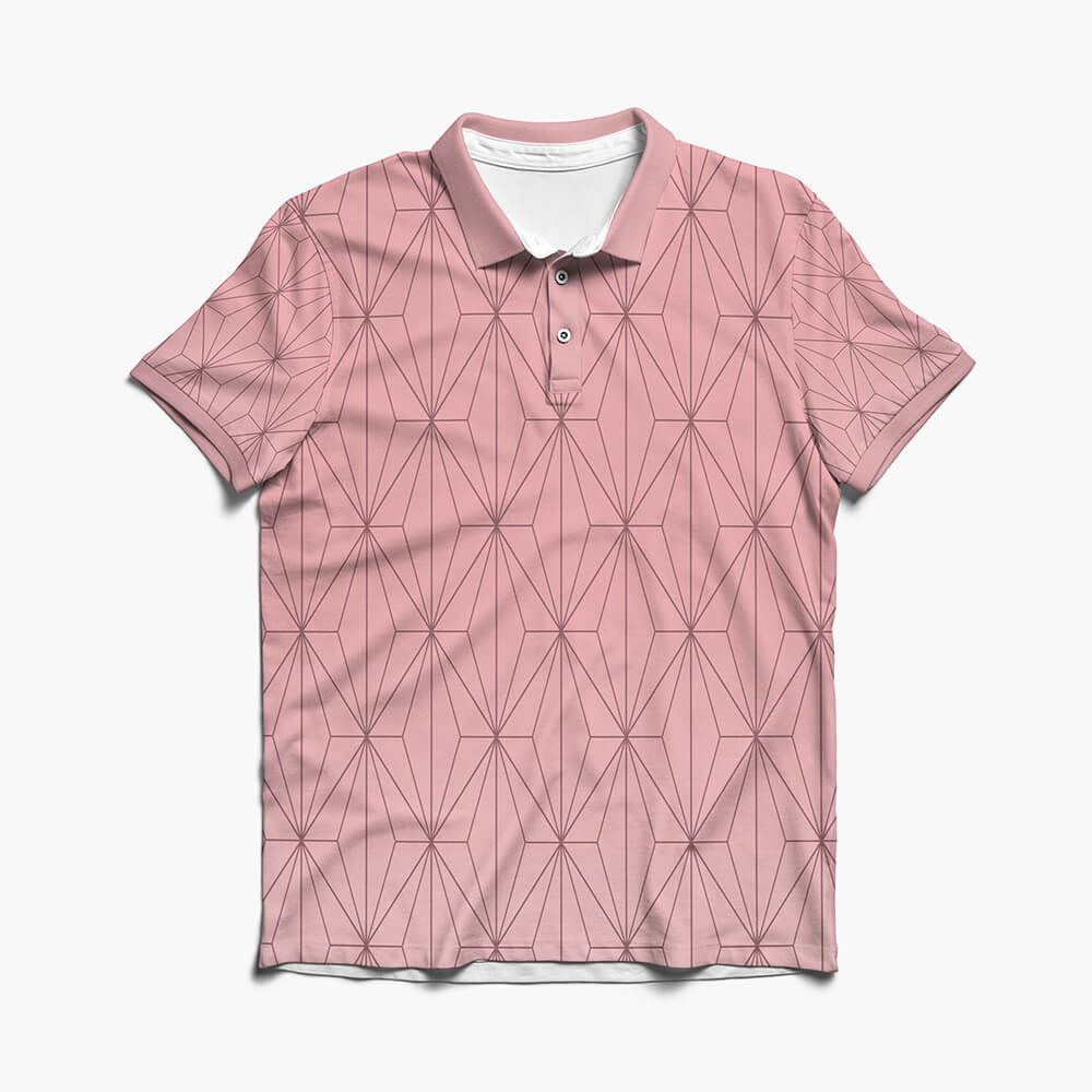 Demon Classic Hemp Pattern Polo Shirt