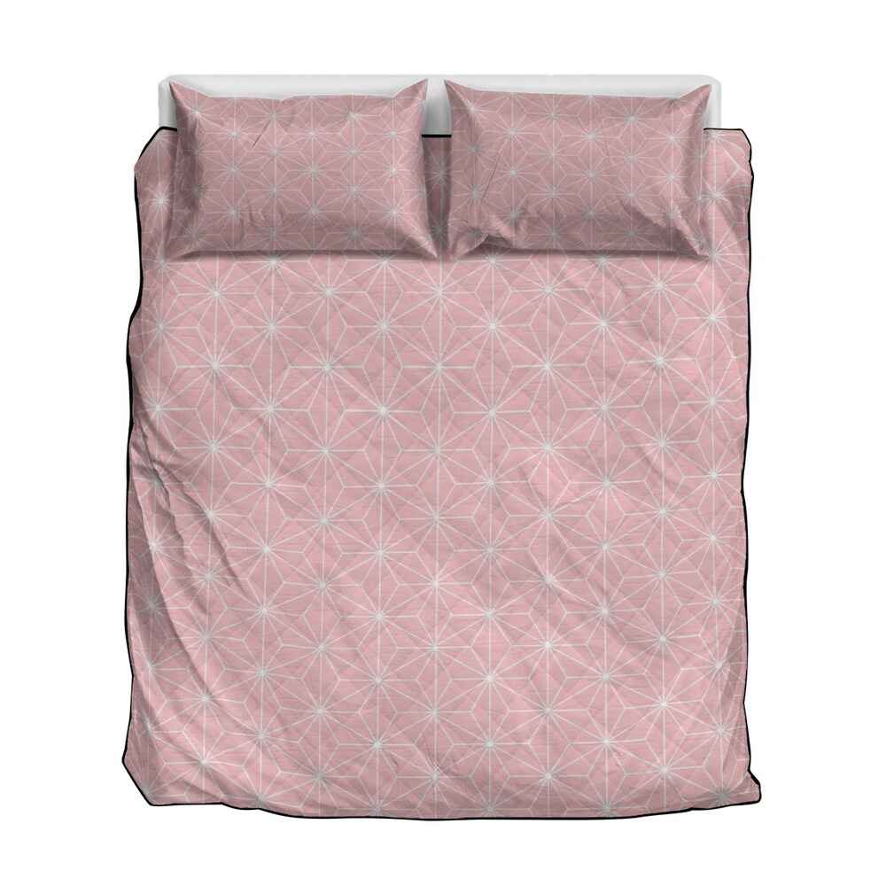 Nez Floral Glow Pattern Glow Demon Slaying Quilt Bedding