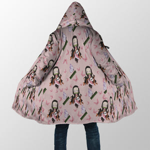 Kawaii Pink Dream Hooded Cloak Coat