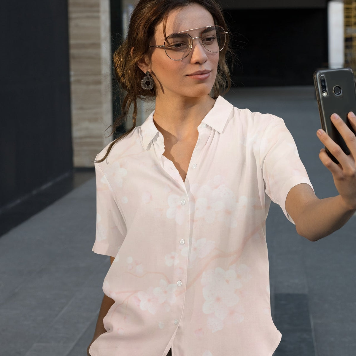 DS Nez Sakura Floral Blend Hawaiian Shirt