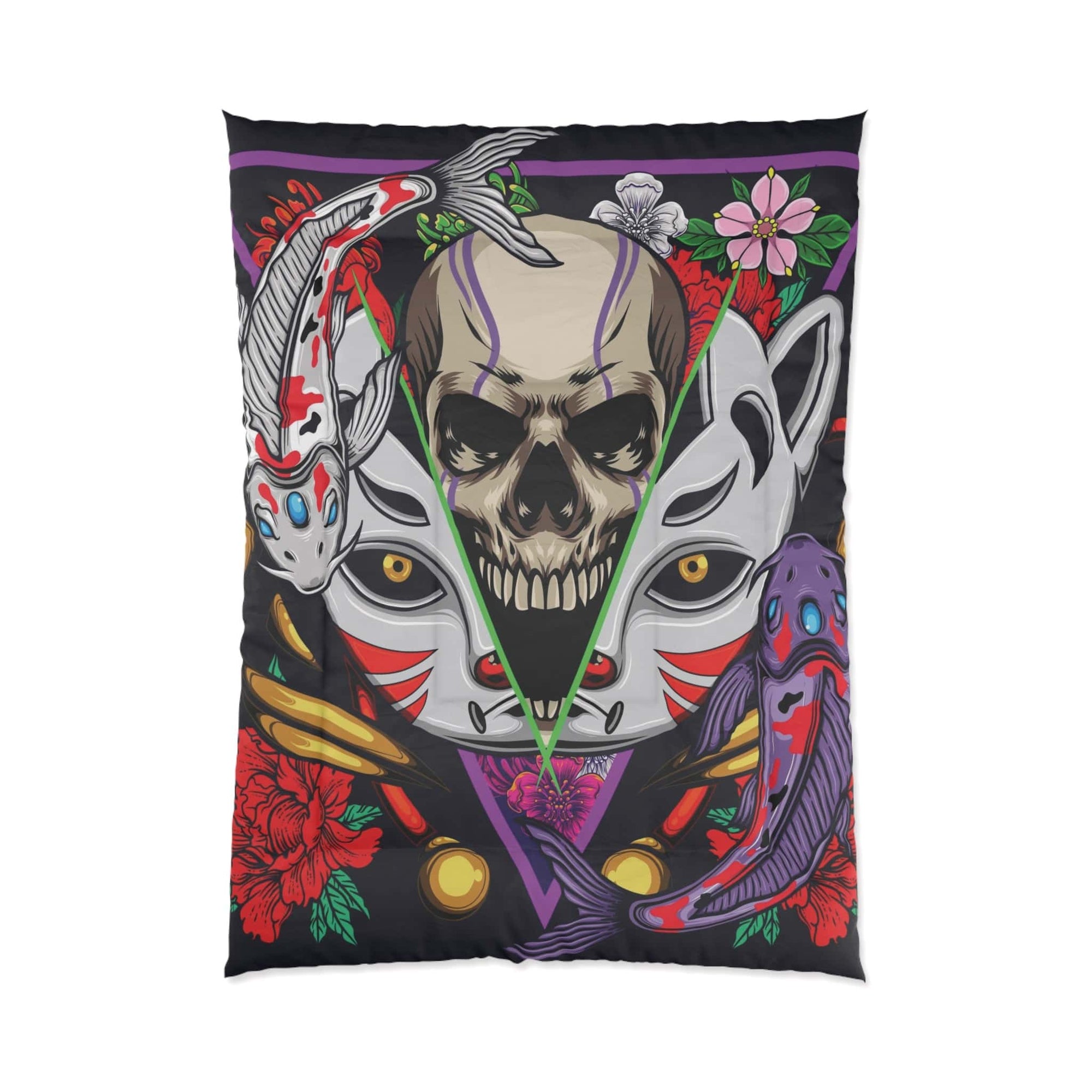 Ninja Skeleton Mask Comforter Set Bedding