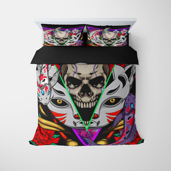 Ninja Skeleton Mask Comforter Set Bedding
