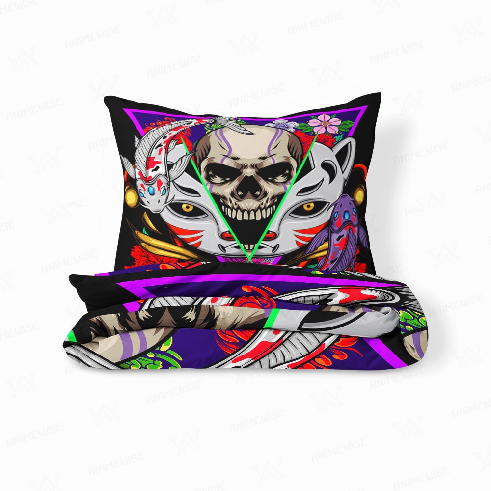 Ninja Skeleton Mask Comforter Set Bedding