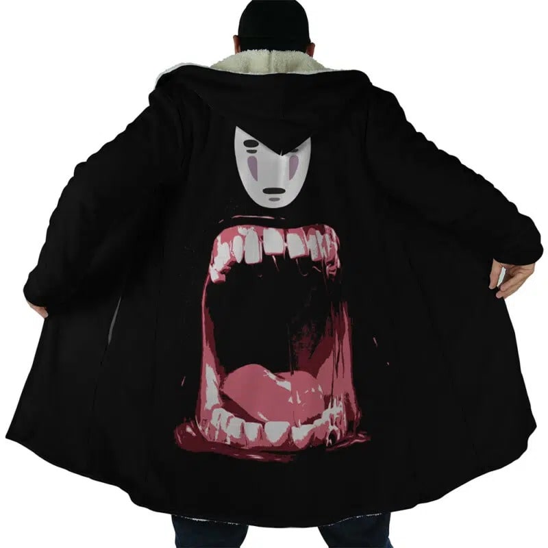 No Face Hooded Dream Cloak Coat