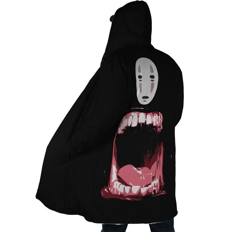 No Face Hooded Dream Cloak Coat