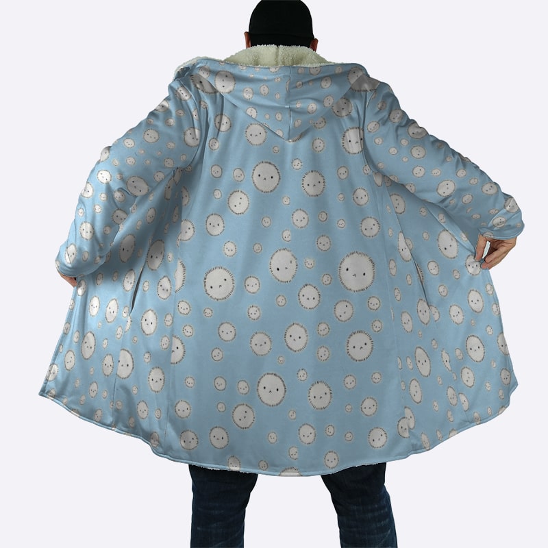 Yukine Puffball Spirit Hooded Cloak Coat
