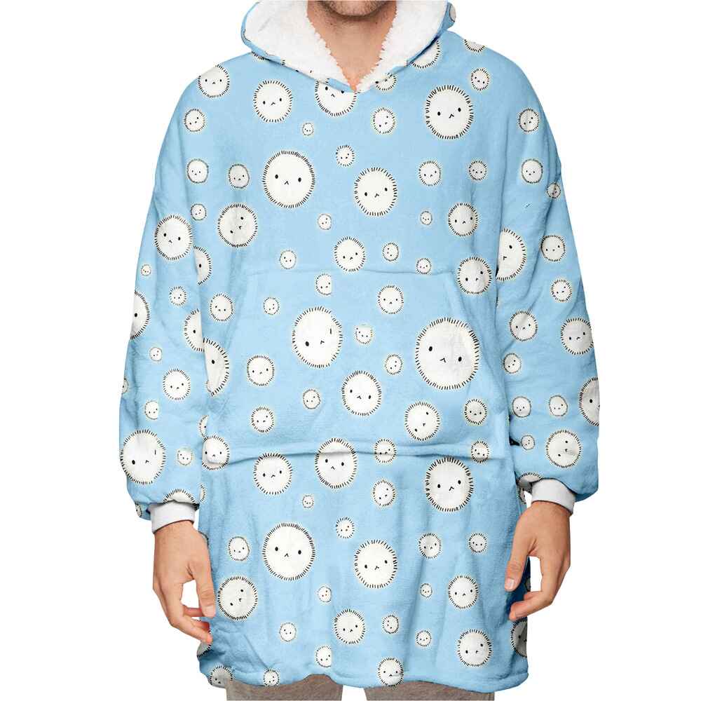 Yukine Puffball Spirits Blanket Hoodie