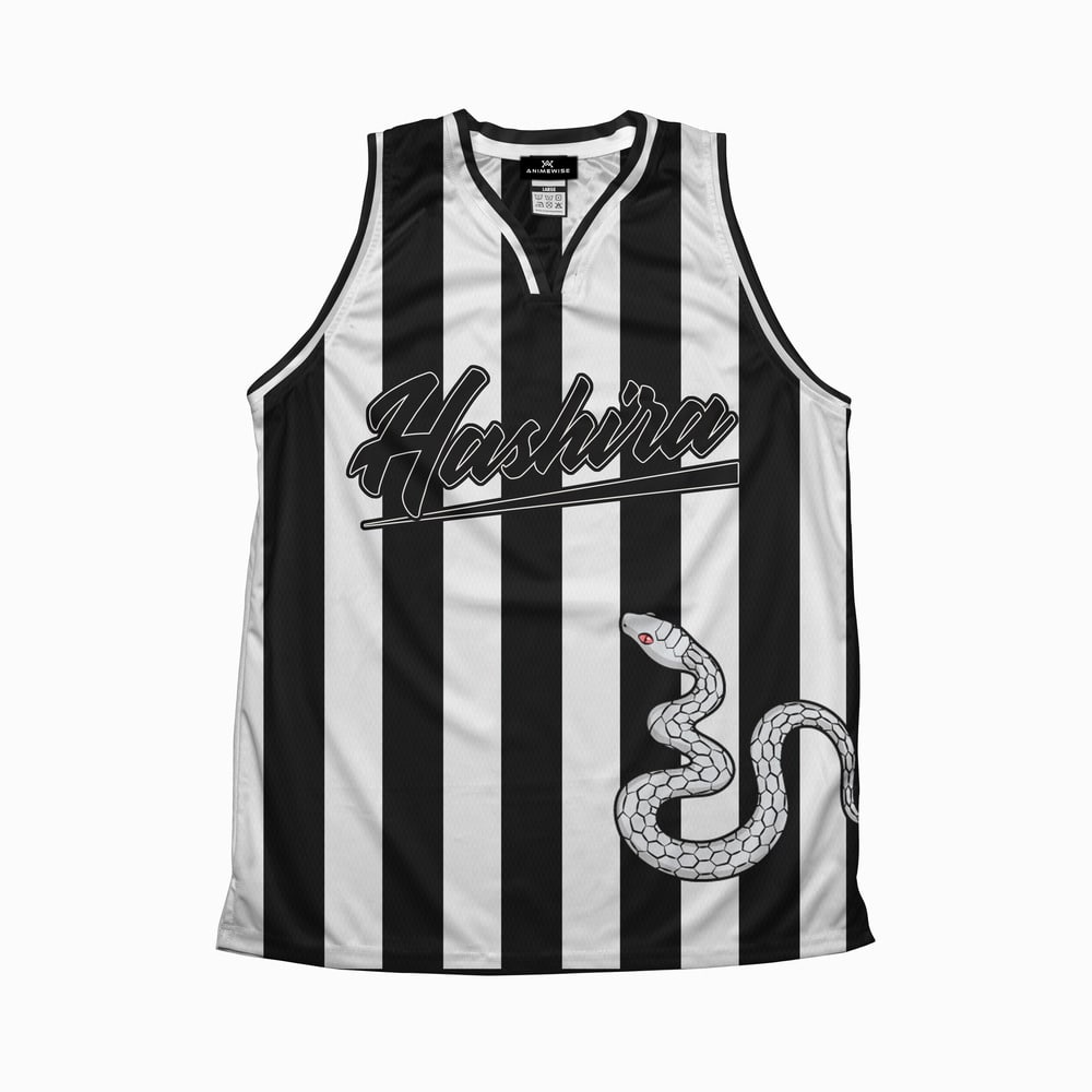 Snake Pillar Classic Stripe Pattern Basketball Jersey