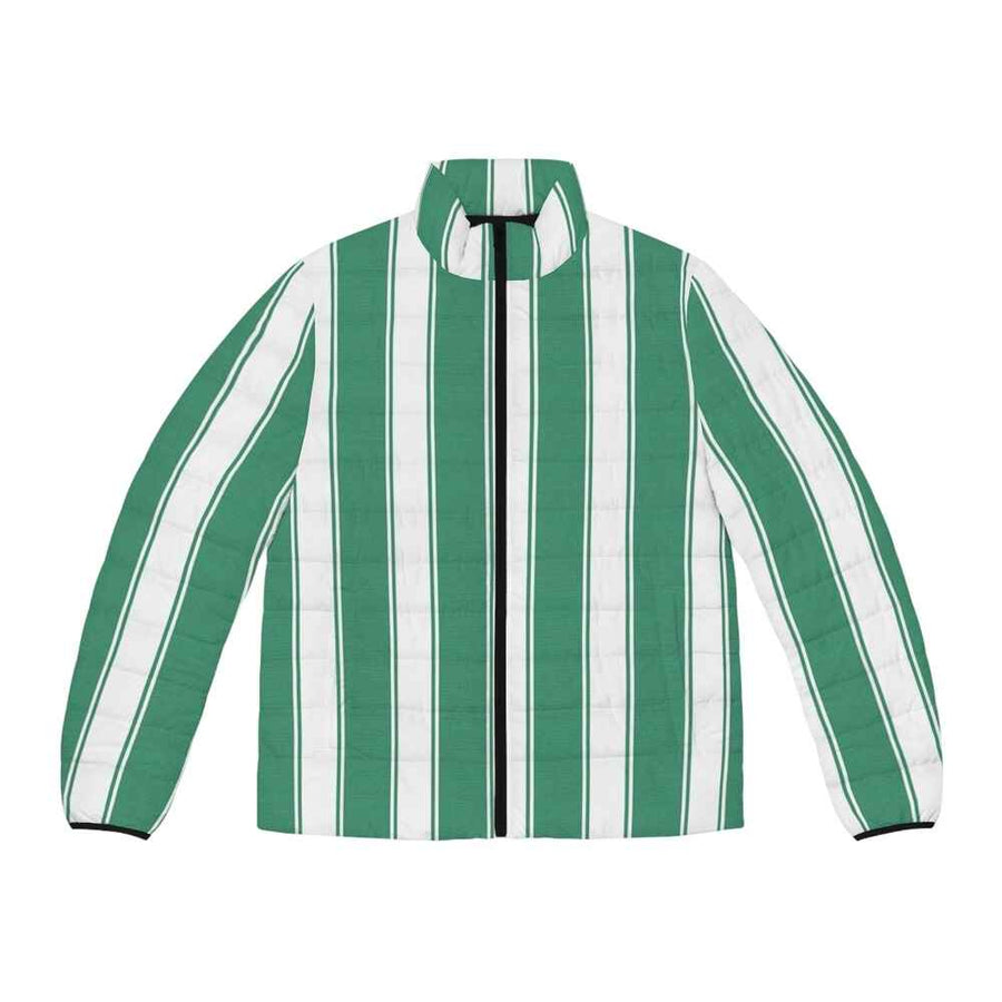 Green Stripes Puffer Jacket