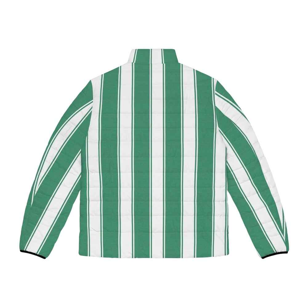 Green Stripes Puffer Jacket