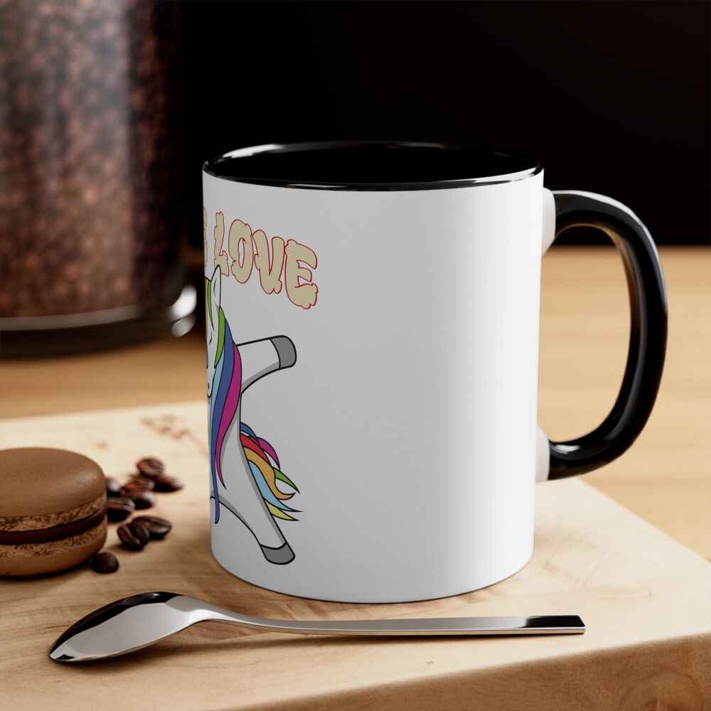 One Love Unicorn Accent Coffee Mug