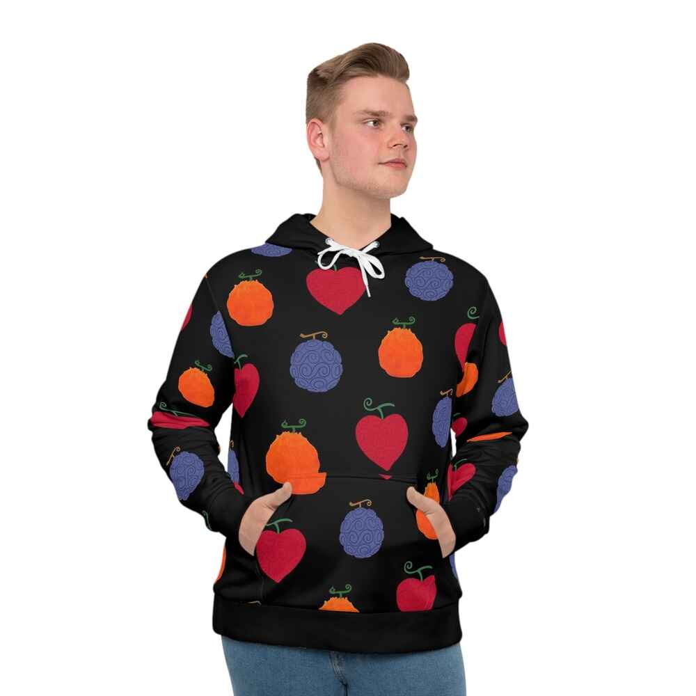 Devil Fruits All Over Brushed Pullover Hoodie