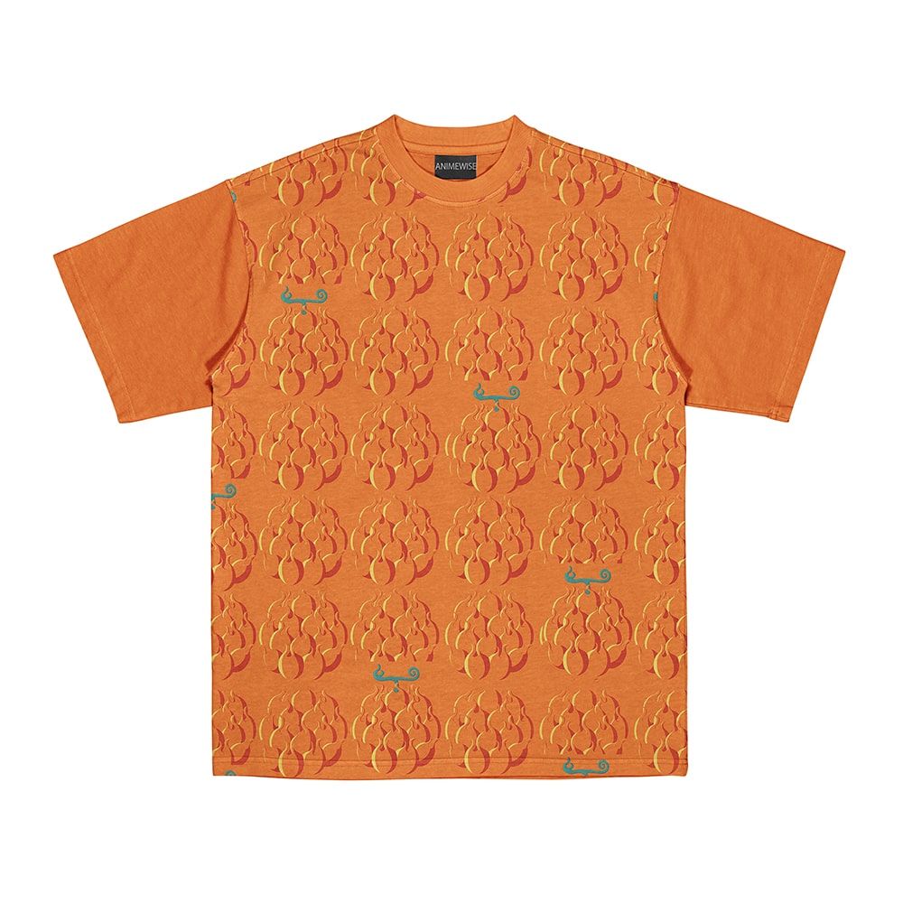 Mera Mera no Mi Devil Fruit Pattern T-Shirt