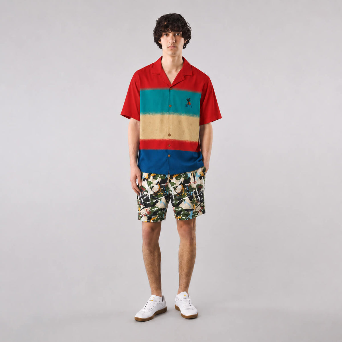 Paradise Stripe Hawaiian Shirt