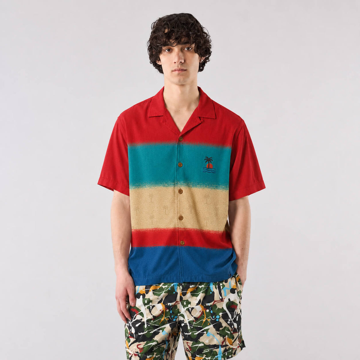 Paradise Stripe Hawaiian Shirt