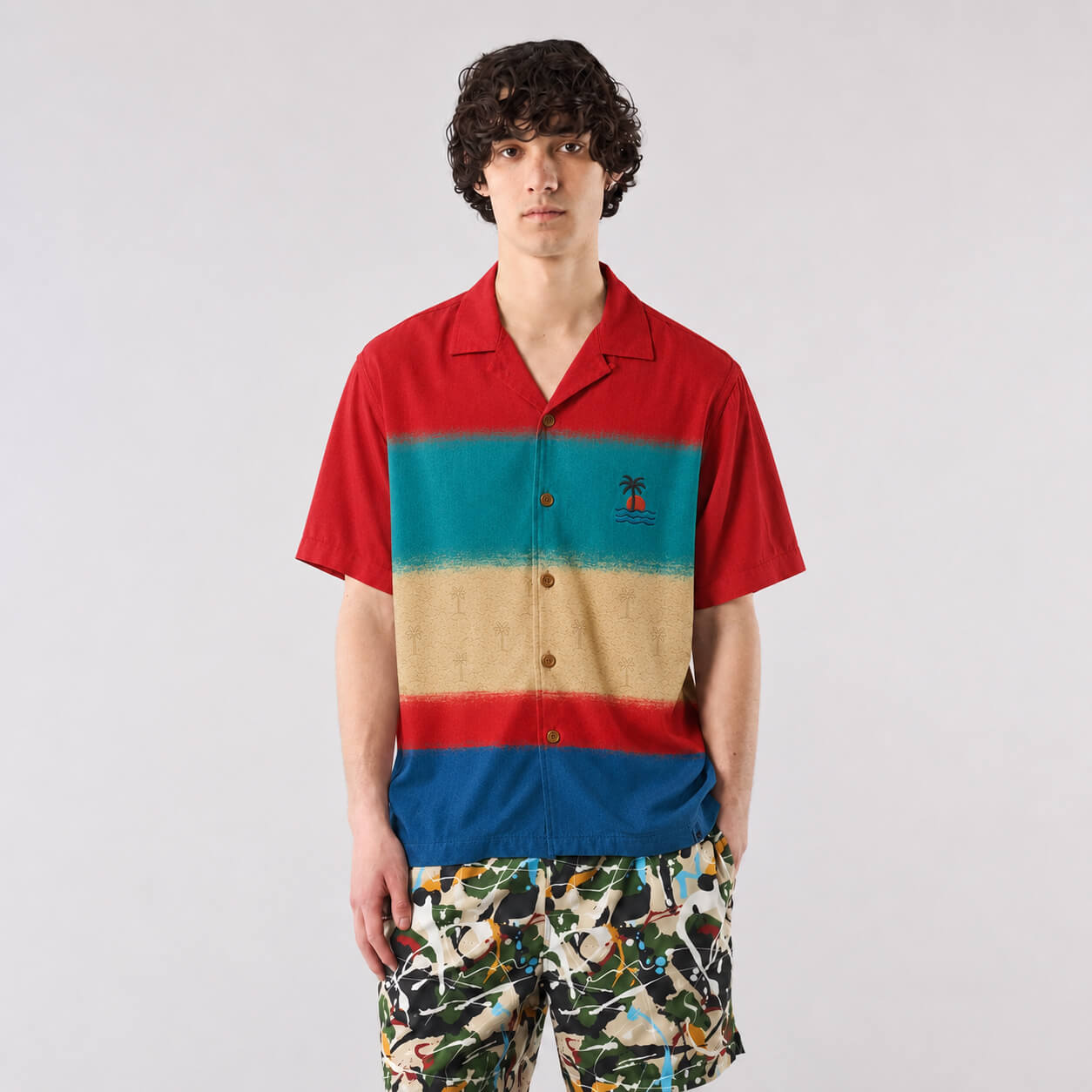 Paradise Stripe Hawaiian Shirt