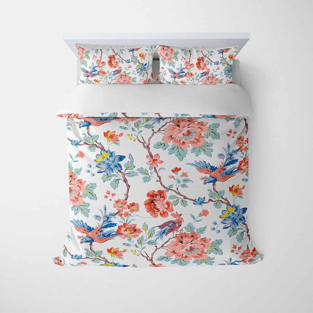 Pastal Floral Vintage Pattern Comforter Set Bedding