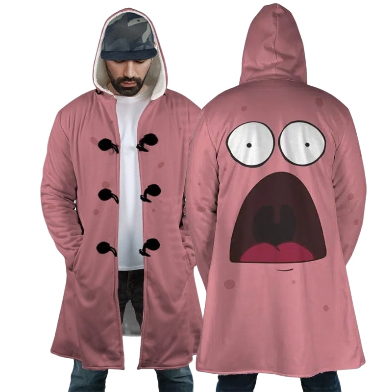 Patrick Star Face Hooded Dream Cloak Coat