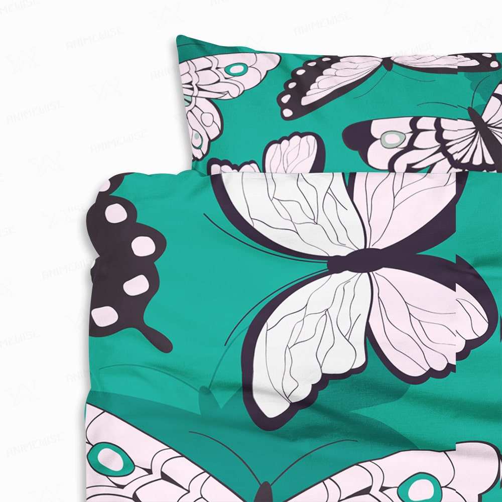 Perennial Monarch Butterfly Pattern Comforter Set Bedding