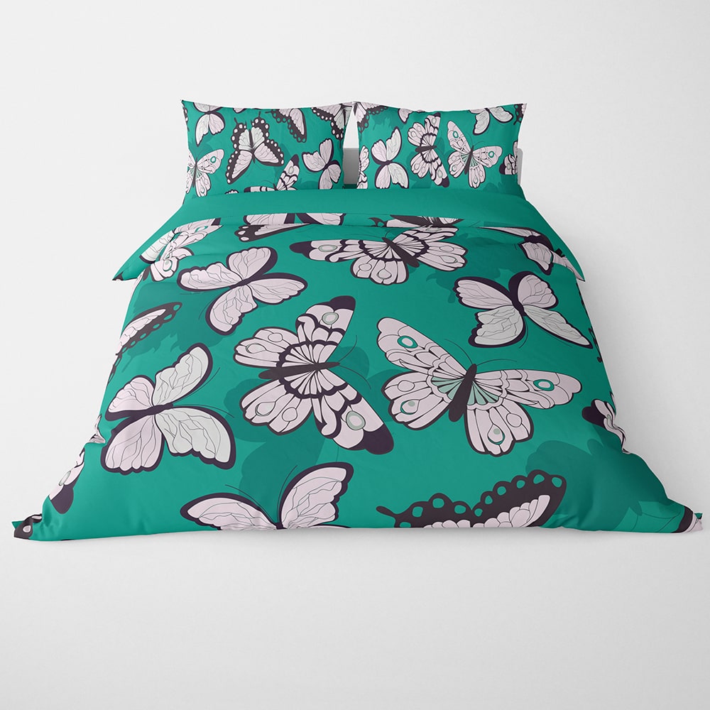 Perennial Monarch Butterfly Pattern Duvet Cover Bedding