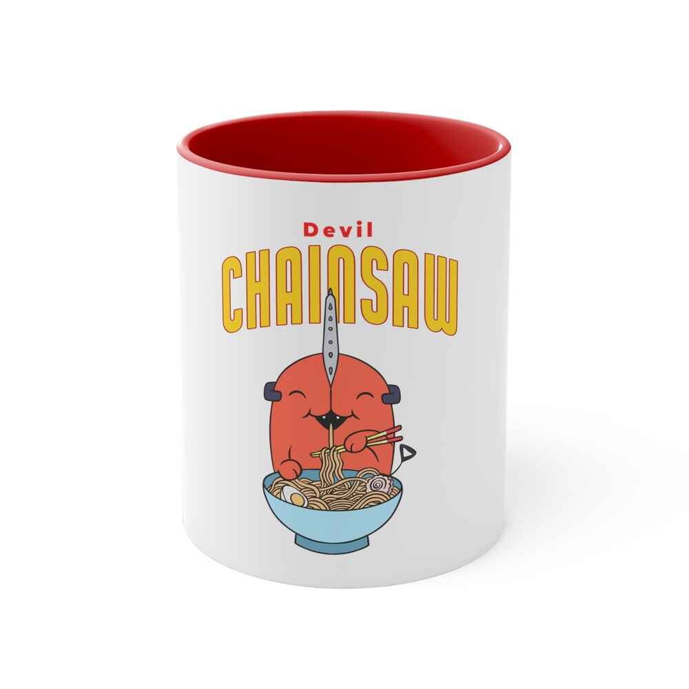 Chainsaw Devil Kawaii Accent Coffee Mug